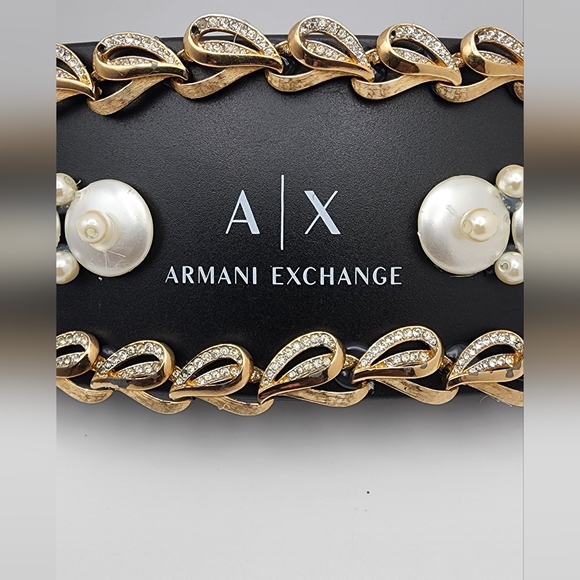 Upcylced-Armani Exchange Gold and White Women\'s Eye Glasses Case main image 8